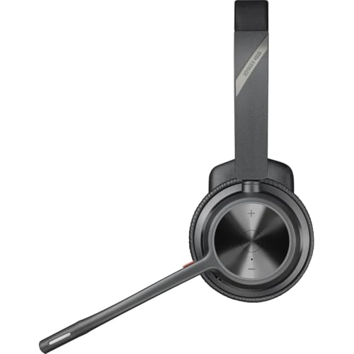 Poly - Voyager 4310 UC Wireless Headset (Plantronics) - Single-Ear Headset with Boom Mic - Connect to PC/Mac via USB-A Bluetooth Adapter, Cell Phone via Bluetooth - Works with Teams, Zoom & More,Black - style: Headset