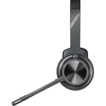 Poly - Voyager 4310 UC Wireless Headset (Plantronics) - Single-Ear Headset with Boom Mic - Connect to PC/Mac via USB-A Bluetooth Adapter, Cell Phone via Bluetooth - Works with Teams, Zoom & More,Black - style: Headset