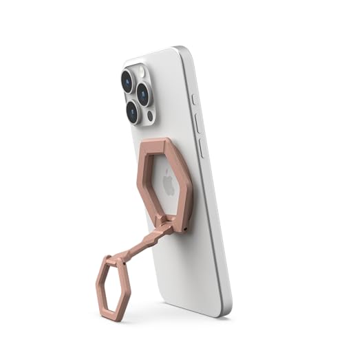 URBAN ARMOR GEAR UAG Magnetic Phone Ring Stand Compatible with MagSafe Magnet, Removable Metal Finger Ring Grip & 360 Rotation Adjustable Kickstand for iPhone 17, Galaxy S26, Nude