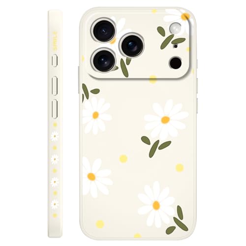 LEECG for iPhone 17 Pro Max Case, Flower Protective Bumper Slim Soft Phone Cover for iPhone 17 Pro Max 6.9 inch, Daisy Rice White - color: Daisy Rice White, size: for iPhone 17 Pro Max