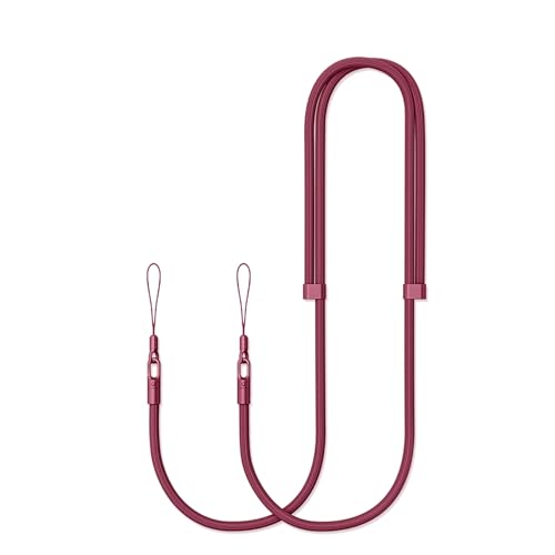 Thickened Crossbody Strap, Shoulder Neck Camera Phone Strap, Dark Red - color: Dark Red