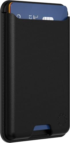 PopSockets Softgoods Phone Wallet and Adapter Ring for MagSafe, Phone Card Holder, Wireless Charging Compatible, Wallet Compatible with MagSafe - Black - color: Black, style: Without Grip