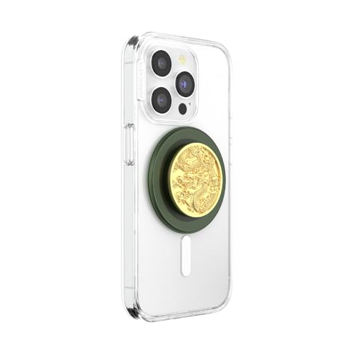 PopSockets Phone Grip for MagSafe, Magnetic Holder- Enamel Dragon - color: Enamel Dragon, style: MagSafe