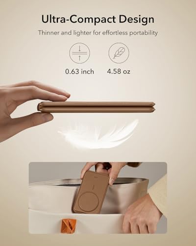 ESR 3 in 1 Wireless Charging Station, for Magsafe Charger Stand - color: Brown