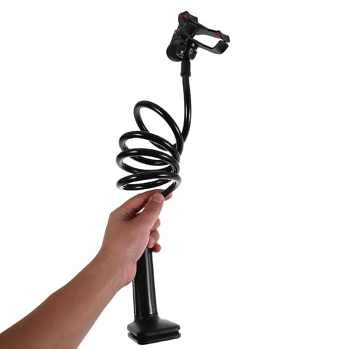 Zerodeko 360 Degree Adjustable Phone Stand Clamp for Bed and Desk Black