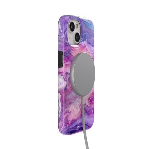 Casely iPhone 15 Plus Case | Tie Dying Over You | Purple Marble | Compatible with MagSafe | Classic Ultra Slim Design - color: Tie Dying Over You | Purple Marble