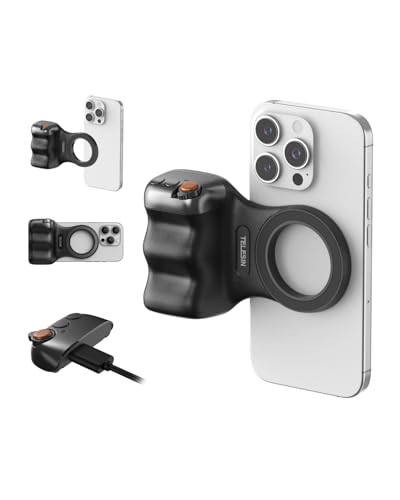 TELESIN Magnetic Phone Camera DSLR Style Grip for Magsafe iPhone & Android - color: Black