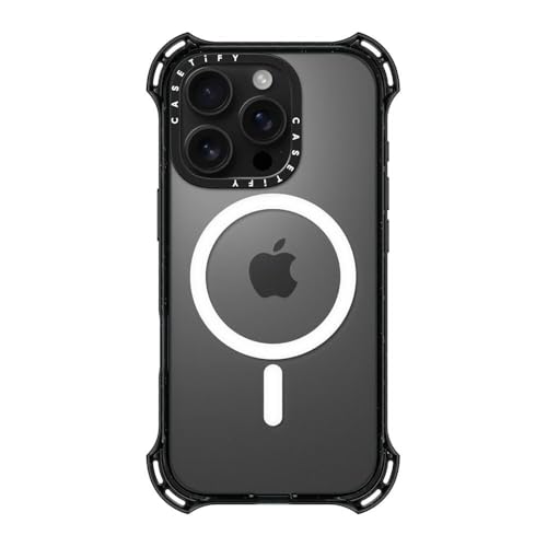 CASETiFY for iPhone 16 Pro Case - Bounce Compatible with MagSafe | Shockproof | 21.3 ft. 6X Military Grade Drop Protection | Black - color: Clear Black, size: Iphone 16 Pro (6.3")