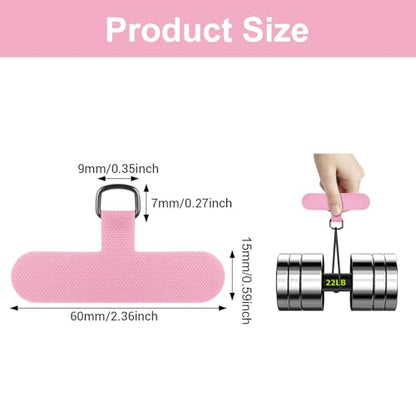 18PCS Phone Tether Tabs multi-color Universal Without Adhesive Phone Lanyard Patch Replacement Parts, nylon material Compatible with full protective case