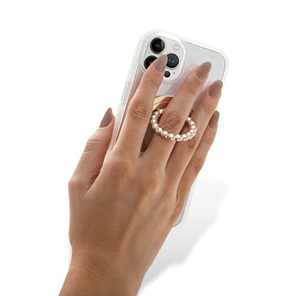 Sonix Magnetic Phone Grip and Phone Ring Holder - Compatible with MagSafe - Rotatable Kickstand and Phone Holder for iPhone 17, 16, 15, 14, 13, 12 Series - Gold/Clear Rhinestone - color: Gold / Clear Rhinestone