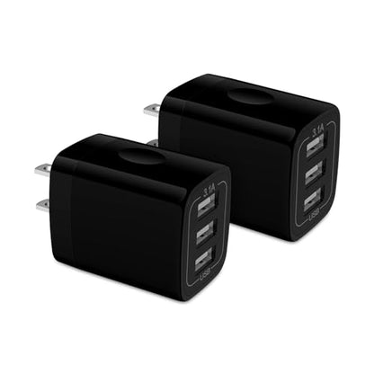 USB Wall Charger Plug Multi Port Quick Charge Block Cube 3.1A Power Adapter - color: all black
