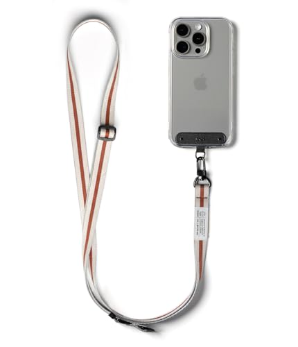 Ringke Holder Link Snap Hook Lanyard for Universal Cell Phone Case, Adjustable Crossbody Phone Lanyard - color: Maple Brown