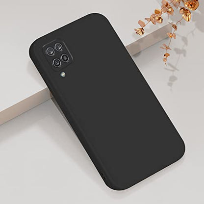 Soft Silicone Protective Case for Samsung A42 5G (Black) | Matte Soft Touch for Samsung Galaxy A42 5G Phone Case Silicone Slim Cute Anti-Fingerprint Elegant Cover Shockproof Aesthetic - color: Black