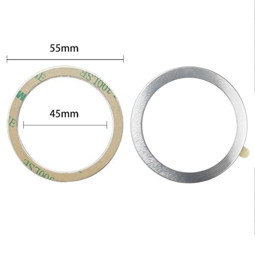 TENOC Universal Metal Ring Sticker, 3Pcs, Silver - color: Silver