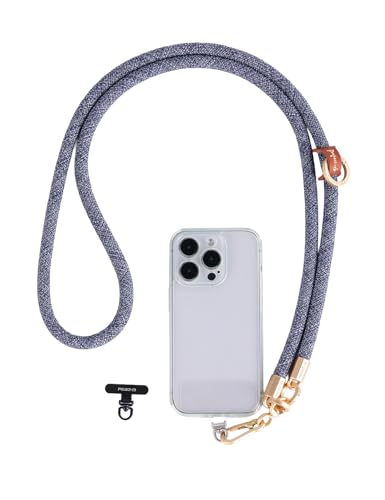 Cell Phone Lanyard ×1, Tether Tab ×2, Universal Adjustable Phone Strap, Crossbody, Neck Phone Lanyard, Rope Strap - color: Denimblue