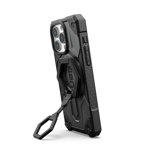 URBAN ARMOR GEAR UAG Magnetic Phone Ring Stand Compatible with MagSafe Magnet, Removable Metal Finger Ring Grip & 360 Rotation Adjustable Kickstand for iPhone 17, Galaxy S26, Black/Black