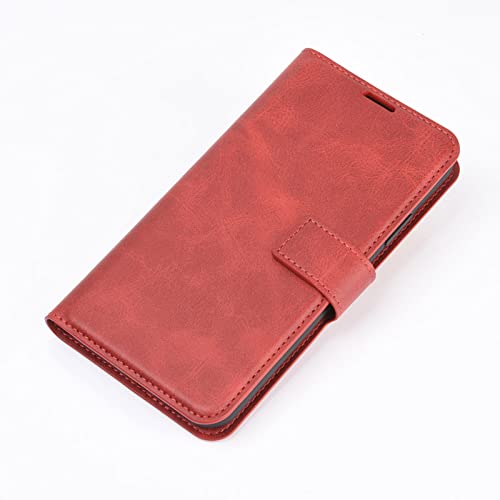 Flip Case for Samsung A03S Wallet PU Leather Magnetic Protective Cellphone Case for Samsung Galaxy A02S A025M A03S A037M Folio Book Cover with Stand (Red) - color: Red