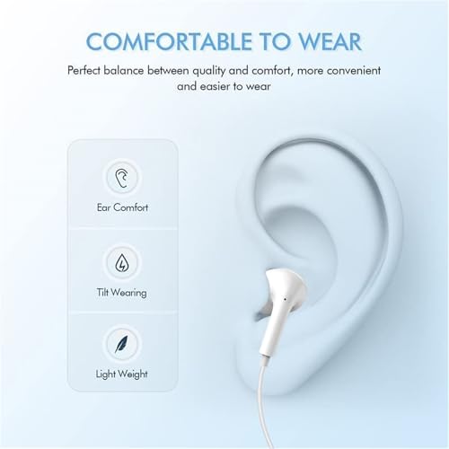 2 Pack USB C Headphones for iPhone 15, Wired in-Ear Earphones Type C Earbuds with Mic & Volume Control Compatible with iPhone 17/Air/16/15 Pro/Pro Max, iPad Pro, Most USB C Jack Device