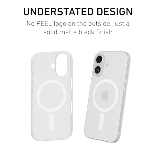 PEEL Magnetic Case for iPhone 16 (Transparent Clear) - color: Clear, size: Magnetic