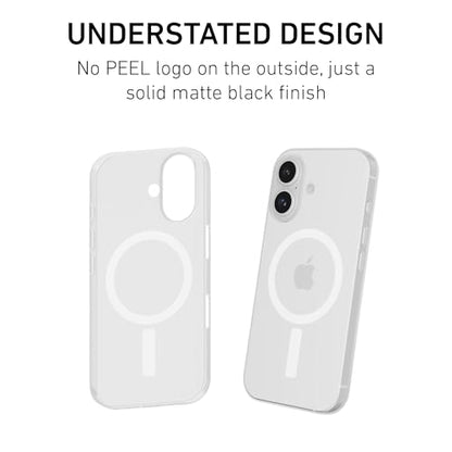 PEEL Magnetic Case for iPhone 16 (Transparent Clear) - color: Clear, size: Magnetic