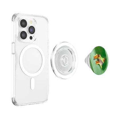 Baby Frog Green Exotic Tropical Toad Anuran Idea Gift PopSockets PopGrip for MagSafe - style: Magnetic PopGrip