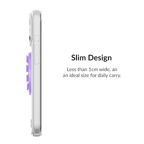 Velvet Caviar Suction Cup Phone Case Mount Compatible with MagSafe Devices Only - Magnetic Silicone Sticky Phone Grip Holder for iPhone Back of Phone - Mirror Gripper (Purple Heart) - color: Purple Heart