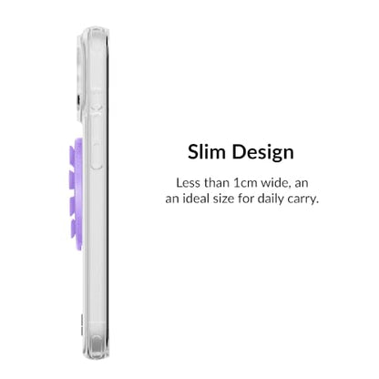 Velvet Caviar Suction Cup Phone Case Mount Compatible with MagSafe Devices Only - Magnetic Silicone Sticky Phone Grip Holder for iPhone Back of Phone - Mirror Gripper (Purple Heart) - color: Purple Heart
