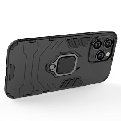 Magnet Case for iPhone 16 Pro Max Shockproof Hard Phone Cover with Grip, Metal Ring Kickstand Bumper Shell [Compatible with Magnetic Car Mount] (Black) - size: iPhone 16 Pro Max