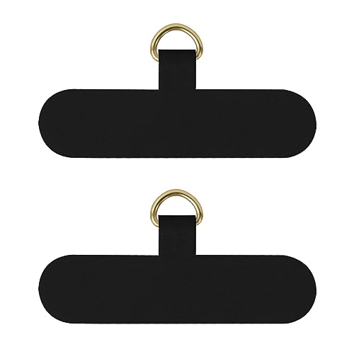 COCASES Phone Tether Tab, Phone Lanyard Strap Tab, 2 Pack Oval Black - color: Ovaltab-black*2