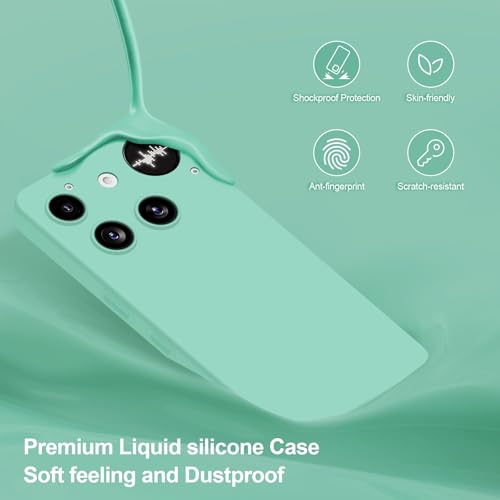 Silicone Case for Nothing Phone 3, Mint Green | Soft Silicone Silky Touch Easy Clean, Shockproof Slim Phone Cover, Upgraded Camera Protection, Anti-Scratch Microfiber Lining - color: Mint, size: Nothing Phone 3