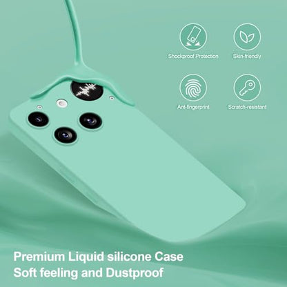 Silicone Case for Nothing Phone 3, Mint Green | Soft Silicone Silky Touch Easy Clean, Shockproof Slim Phone Cover, Upgraded Camera Protection, Anti-Scratch Microfiber Lining - color: Mint, size: Nothing Phone 3