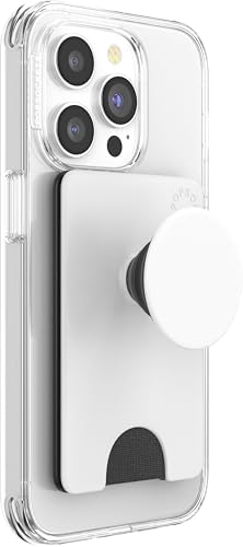 PopSockets Adhesive Phone Wallet with Grip- White - color: White Black, style: Adhesive