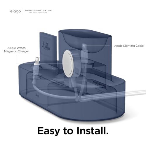 elago 3 in 1 Charging Station for iPhone, AirPods, AirPods Pro, Apple Watch - color: Jean Indigo