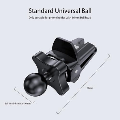 OHLPRO 2Pack Car Air Vent Clip Replacement, [Stable & Anti-Shake] Phone Mount Base with 16mm Ball Head, Heavy Duty Air Vent Holder Compatible with iPhone, Samsung & Most Car Phone Cradles