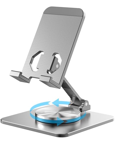 Adjustable Phone & Tablet Stand, Fits 4–9.7in Devices, Grey - color: Grey