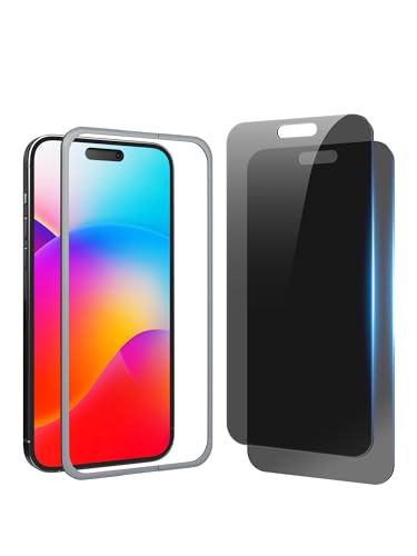 GIGIKISS 2 Pack Privacy Screen Protector for iPhone 15 Plus - size: for iPhone 15Plus 6.3 inch - Black