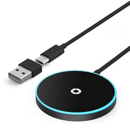 for MagSafe Charger, Magnetic Wireless Charging Pad for iPhone 17/17 Pro/17 Pro Max/Air/16 15 14 13 12 Pro Max Plus mini & AirPods 2 3 Pro, Strong Magnet, USB-C/A Ports (Black-V2) - color: Black-V2