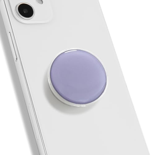OnTheGrip Cute Solid Macaron Color Round Shape Collapsible Mobile Phone Grip Stand Holder for Smartphone Tablet Cell Phone Accessory (Lavender)