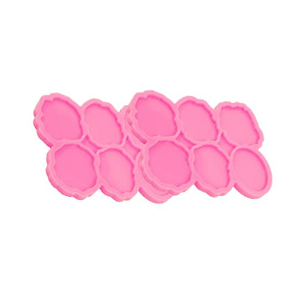 2PC 1.7in Phone Grip Resin Irregular Circle Molds on Top Phone Socket Silicone Mold for Epoxy Casting DIY Crafts Making(YMDY1627+DY1627) - color: YMDY1627+DY1627