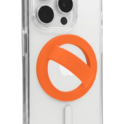Magnetic Silicone Phone Grip Loop Holder for MagSafe iPhone Case - color: Orange