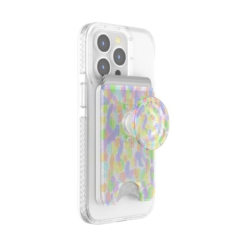 PopSockets Phone Wallet for MagSafe with Grip- Rainbow Glass - color: Rainbow Glass, style: MagSafe