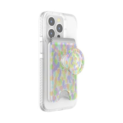 PopSockets Phone Wallet for MagSafe with Grip- Rainbow Glass - color: Rainbow Glass, style: MagSafe