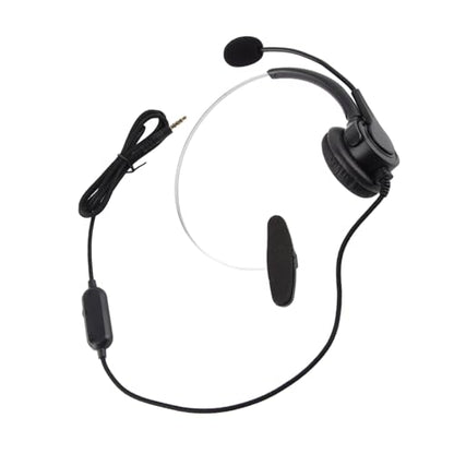 Wired Trucker Headsets, Mono Headset with Noise C Phone, 3.5mm Call Center Headset for Cellphone Laptop, Volume Control for Clear Calls, Comable Earph for Hours Use