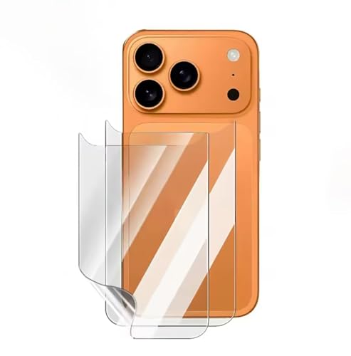 For iPhone 17 Pro Max Back Screen Protector Ultra Thin Glossy Protective Film -2 Packs-High Transparency - color: 17 pro max back protector