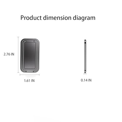 Self-Adhesive Back-Mount 360° Rotatable Phone Ring Kickstand(Black) - color: Black
