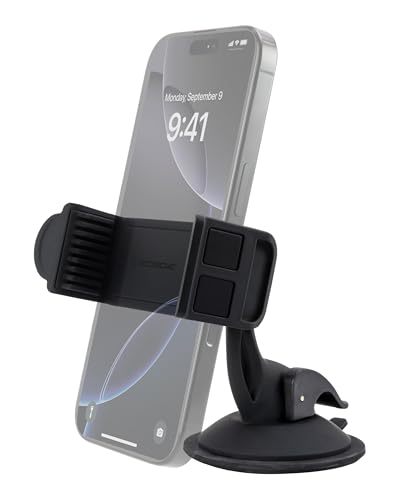 Scosche HDM Universal Suction Cup Phone Mount for Car and Truck Dashboard/Windshield, 360° Adjustable Phone Stand, Cell Phone Holder Compatible with iPhone, Galaxy and All Mobile Android Phones - style: Dash