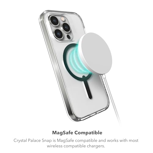 ZAGG Crystal Palace Snap iPhone 15 Pro Clear Phone Case - Drop Protection (13ft/4m), Durable Graphene, Anti-Yellowing, and Scratch-Resistant MagSafe Phone Case - size: iPhone 15 Pro, style: With Magsafe