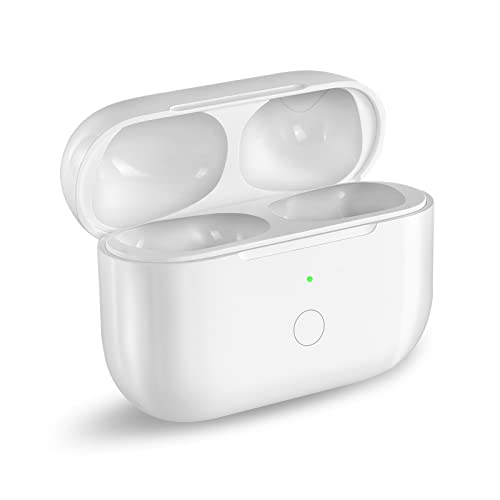 Compatible for AirPods Pro 2nd & 1st Generation Charging Case Replacement, Compatible for Wireless AirPods Pro 2 1 Charger Case with Bluetooth Pairing Sync Button, Built-in Large Battery - color: white