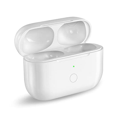 Compatible for AirPods Pro 2nd & 1st Generation Charging Case Replacement, Compatible for Wireless AirPods Pro 2 1 Charger Case with Bluetooth Pairing Sync Button, Built-in Large Battery - color: white