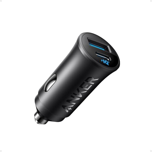 Anker 30W 2-Port PowerIQ 3.0 USB C iPhone Car Charger, Type-C Car Adapter